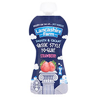 Lancashire Farm Greek Strawberry 125g Pouch